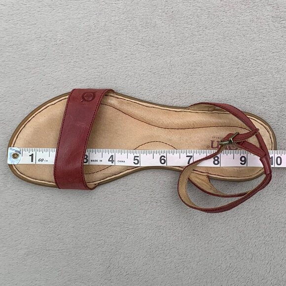 Born Alice Ankle Strap Leather Flat Sandals Sz8 - Picture 13 of 16